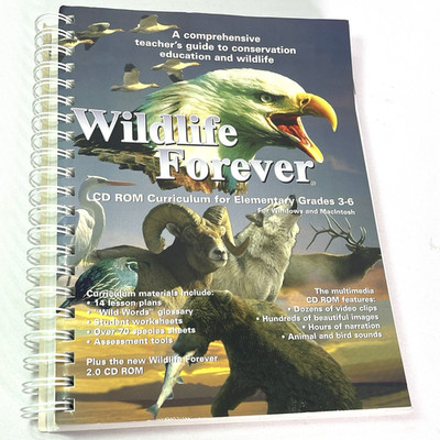Wildlife Forever CD Rom Curriculum Elementary Grades 3-6 1998 Spiral Bound Paper