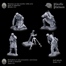 Plastic Platoon German Mortar Crew Kharkov Winter 1943 scale 1:32