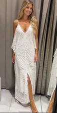 ZARA NEW WOMAN STRAPPY EMBROIDERED DRESS ZW COLLECTION WHITESIZE XS 6895/241/250