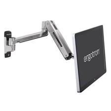 Ergotron LX Wall Mount Monitor Arm 45-041-W-03 Silver Black