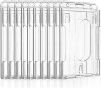 Bohoman 10Er-Pack Hartplastik-Transparent AusweishüLle FüR 2 Karten, Vertikal Fü