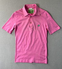 Vintage Benetton Polo Shirt Mens XS Pink IT46 Made In Italy Cotton Deadstock