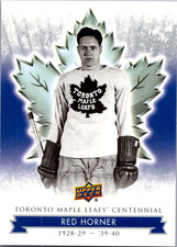 2017 UD Maple Leafs Centennial Red Horner #17 Toronto Maple Leafs