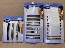 Goody Metal Barrettes Silver Gold Black Set Of 3, Silver Barrettes Set Of 10