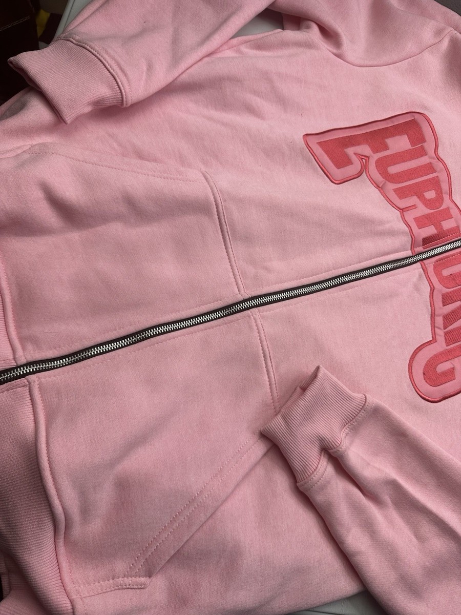 New Euphoric 777 Full Zip Flower Pink Hoodie Men's Size XL | eBay