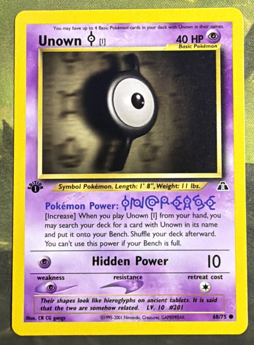 1st Edition Unown I 68/75 - Neo Discovery - Near Mint