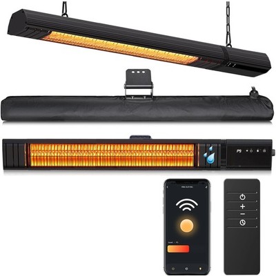Ceiling Electric Outdoor Heater Wifi Control Wall-Mounted Hanging Patio 1500W...