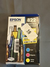 Genuine Epson 822 Cyan Magenta Yellow Standard-Capacity Ink Cartridges 01/2028