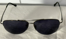 Vintage Italy Design Sunglasses Silver and Blue YD36507