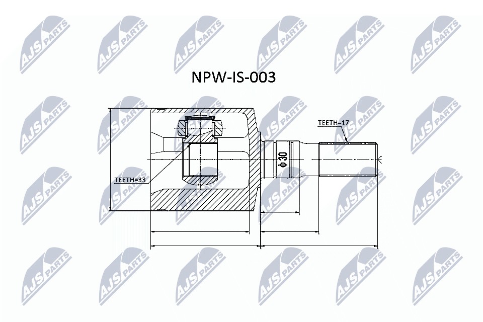 JOINT KIT DRIVE SHAFT NPW-IS-003 FOR OPEL ISUZU TROOPER/III/Open/Off-Road 3.0L - Image 6