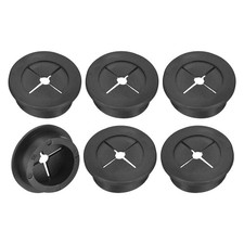 6 Pcs Cable Cord Grommet 1-1/4" Desk Grommet OFFICE Flexible Rubber Grommets