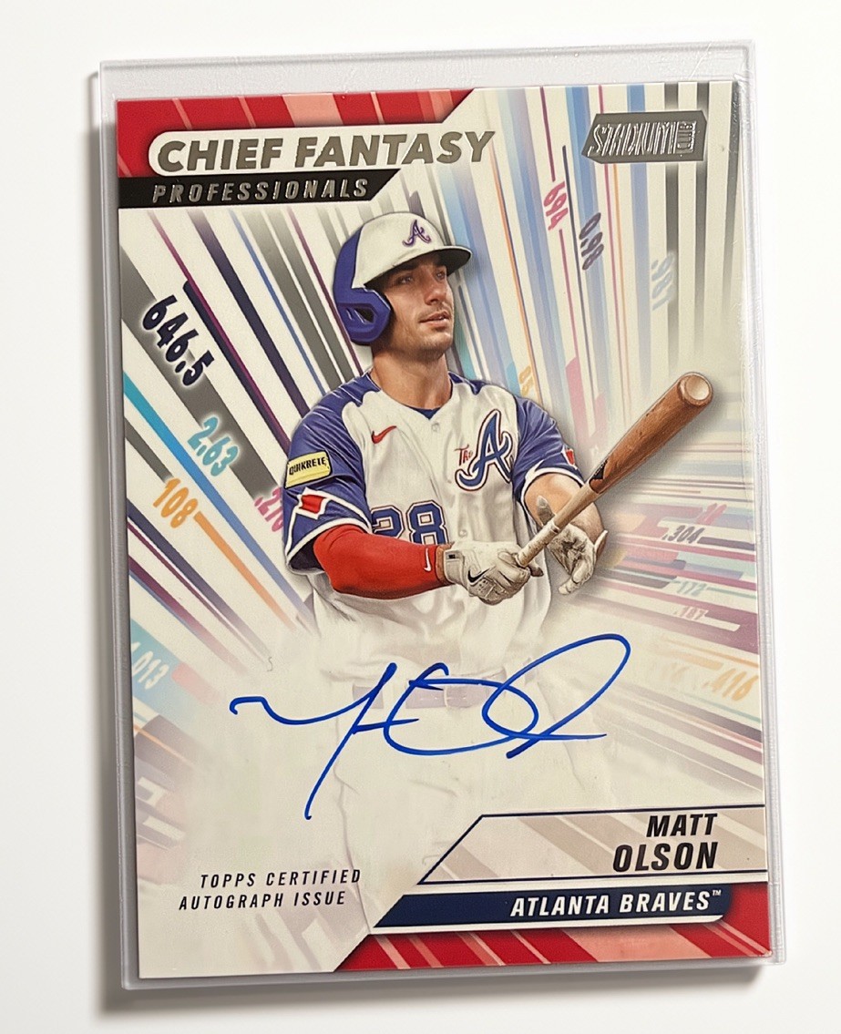 2024 Topps Stadium Club Matt Olson Chief Fantasy Professionals Auto #25/25