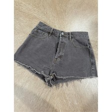 PacSun Women's 26 Brown Vintage High Rise Jean Shorts button fly