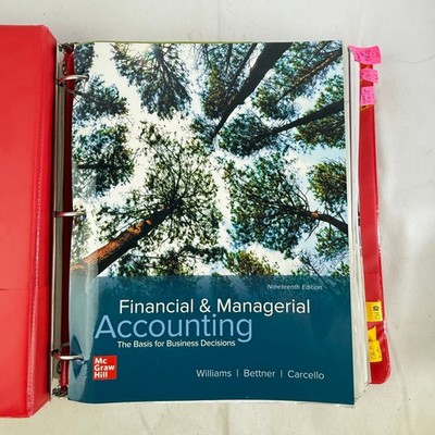 Financial & Managerial Accounting Williams Bettner Carcello Textbook Accounting