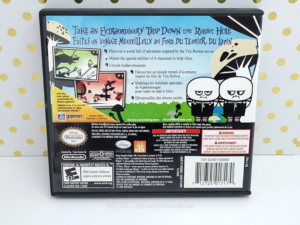 Alice in Wonderland Authentic (Nintendo DS, 2010) CIB Complete, TESTED - Image 3 of 4
