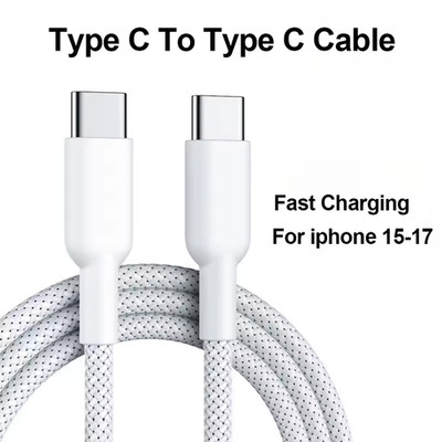 USB C Ladekabel 60W Schnell Ladekabel 1,2m Datenkabel für Apple Samsung Xiaomi