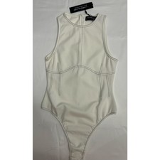 Mani re De Voir Contrast Stich racer bodysuit White cream Size S