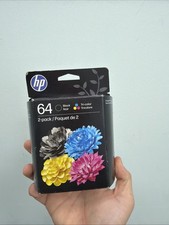 HP 64 Black Tricolor Ink Cartridge Set X4D92AN N9J89AN N9J90AN Exp 02/2028