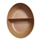 Vintage Melmac Serving Bowl Melamine Brown Brookpark Retro Divided Serving Dish — photo 1