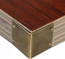 8Pcs Pure Brass 90 Degree Right Angle Corner Protector Corner Braces Camphorw...