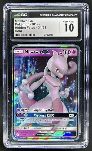 2019 Pokemon SM Hidden Fates Mewtwo GX #31/68 CGC 10