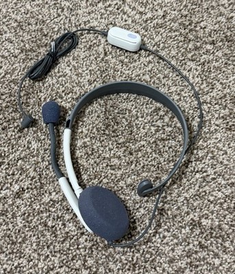 Microsoft XBOX 360 Live Headset White & Gray Headband Wired OEM Official