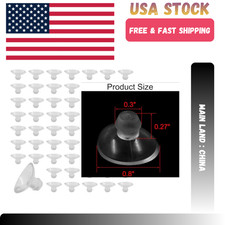 50 Pack Small Suction Cups 20mm, Suction Cups with Holes for Glass Table Tops,Pr