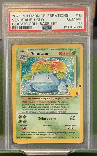 2021 Pokemon Celebrations - VENUSAUR Holo #15 PSA 10