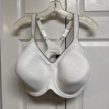 Syrokan Women's White Sports Bra Padded, Contour Underwire 42F NWT