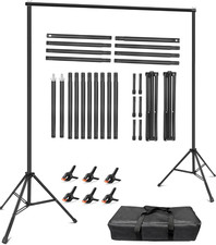 Backdrop Stand 10X8Ft Wxh , Photography Background Stand for Parties, Adjustabl