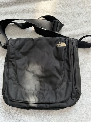 The North Face Vintage Y2K Black Messenger Bag Crossbody Shoulder Nylon Travel