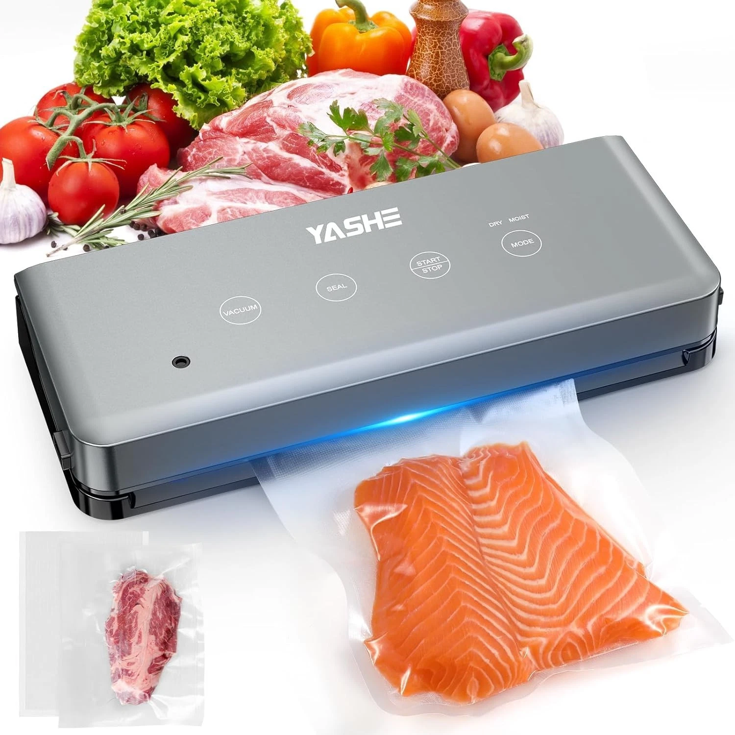 YASHE Vacuum Sealer Machine 5-in-1 Dry & Moist Modes Sous Vide 30cm Seal