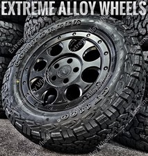 16" Black AT7 Alloy Wheels Fits Volkswagen LT28 LT35 5x130 + All Terrain Tyres