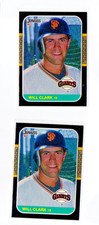 1987 Donruss Will Clark #66 two (2) card lot