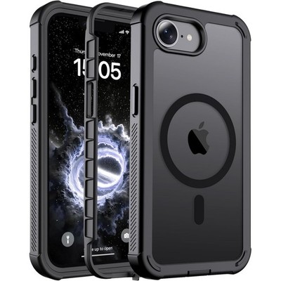 Magnetic for iPhone 17e Case & iPhone 16e Case, Heavy Duty Protection 6.1''-Blac
