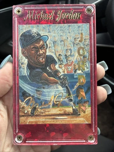 Rare Promo Toons Inc 1994 Michael Jordan Baseball Card White Sox Gold Signature