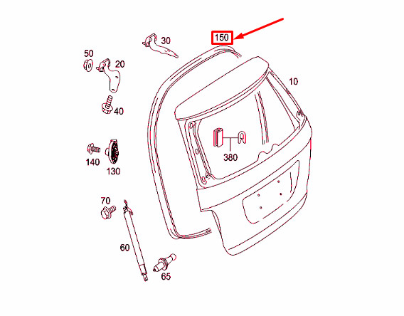 MERCEDES-BENZ ML W164 Rear Panel Door Seal A1647401178 NEW GENUINE