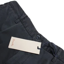 Zanella NWT Chinos / Casual Pants Size 32 US Parker Solid Blue Cotton Blend