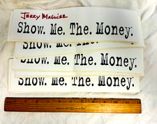 Lote de 10 pegatinas de parachoques Jerry Maguire 1996 Tom Cruise 'Show Me The Money'