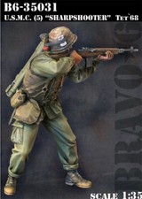 BRAVO 6 35031 VIETNAM WAR U.S. MARINE CORPS 5 SHARPSHOOTER TET 1968 1:35