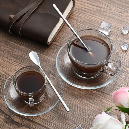 8 Pieces 6.2Inch Stainless Steel Long Handle Coffee Spoon 16cm Salad Ice Cream - Picture 2 of 5