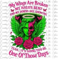 Sublimation Print Rose One Of Those Days Ready To Press Paper Ink Heat Transfer