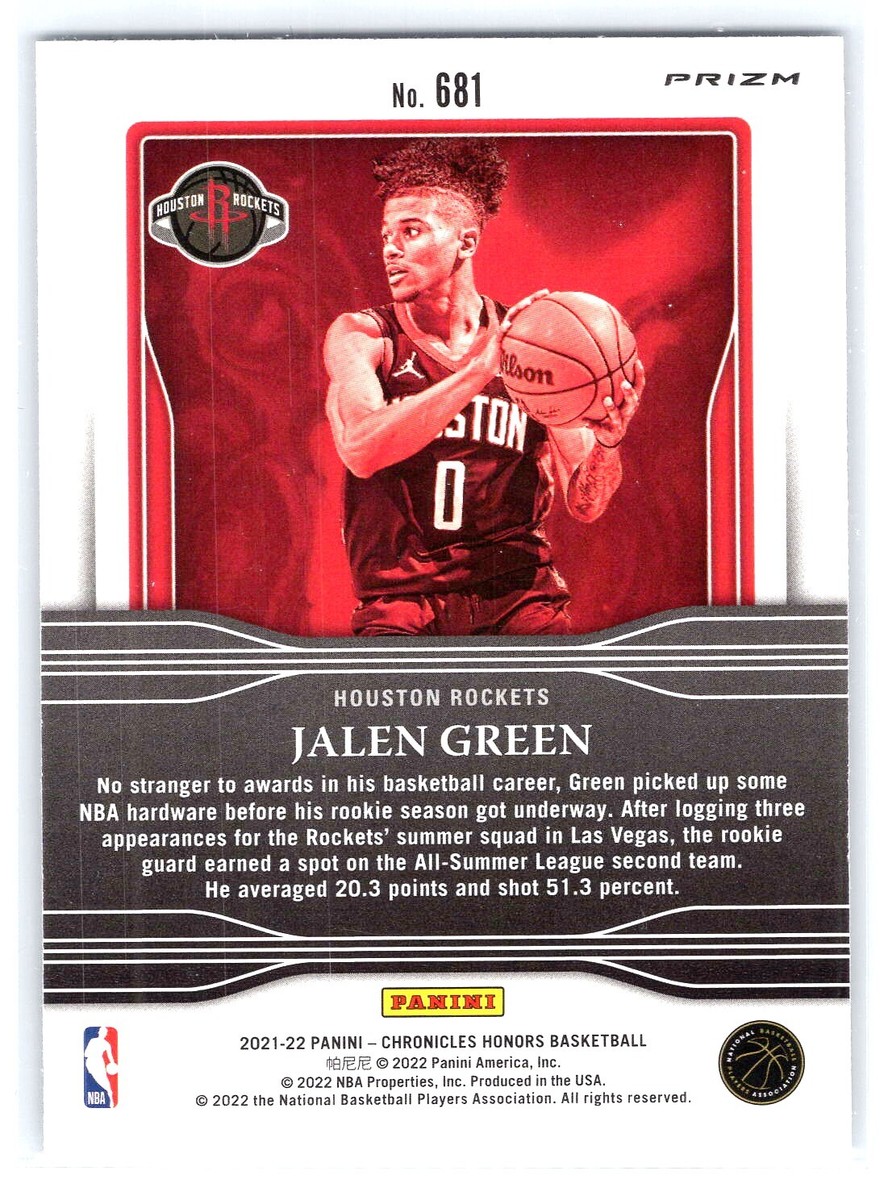 21-22 Prizm choice Jalen Green RC PSA9