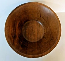 Vintage Heirloom Wooden Ware Burl Walnut, #83 Billings, MO, 10 3/4"D, Salad Bowl