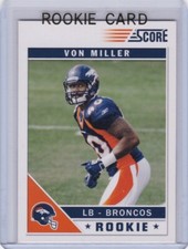 VON MILLER ROOKIE CARD 2011 Score Football PHOTO VARIATION RC Denver Bronco Rams
