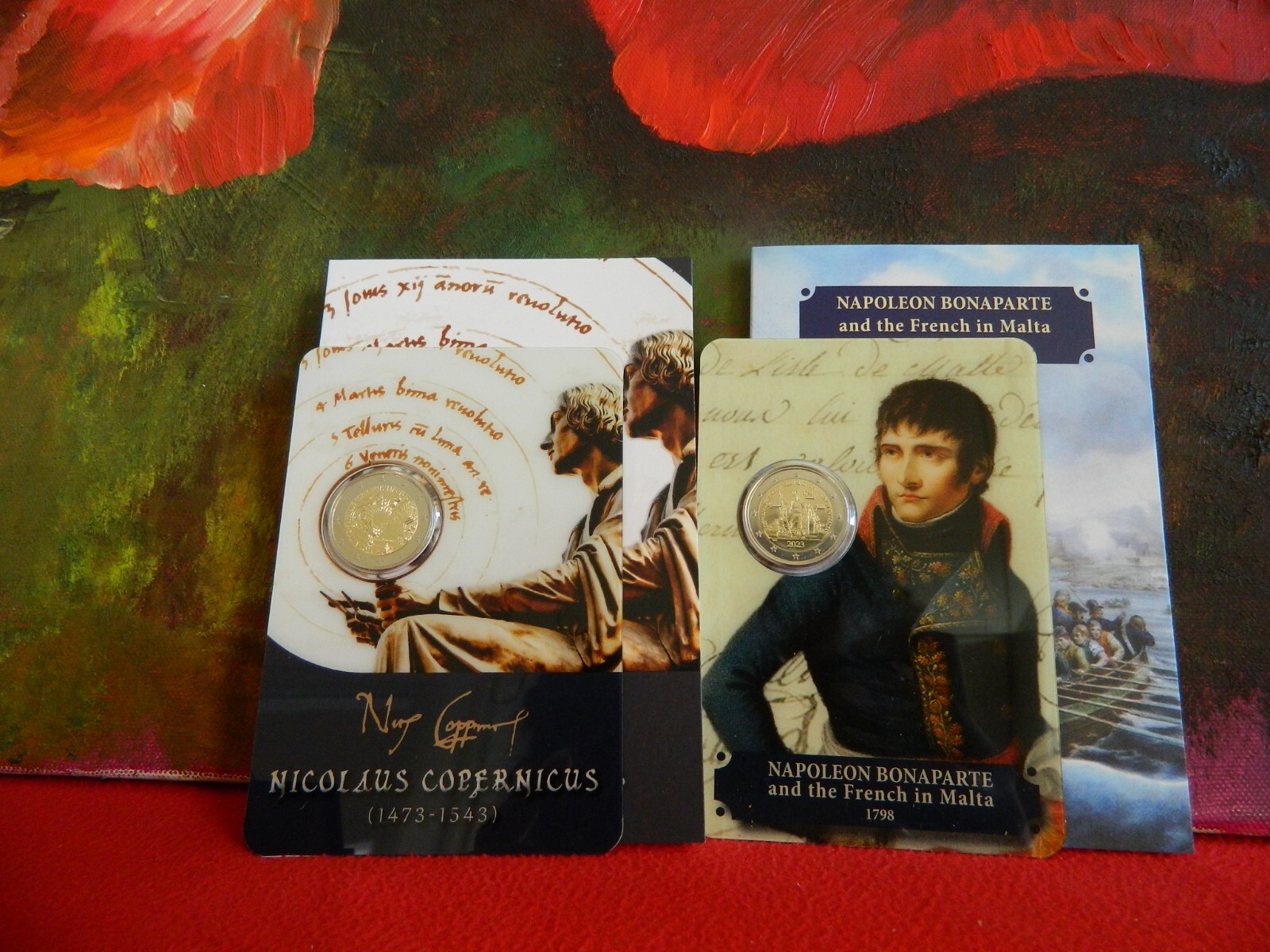 Malte, 2023, Napoléon et Copernic, pièce de 2 euros, Coincard, !