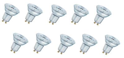10x OSRAM LED PAR16 Reflektor 2,6W = 35W GU10 warmweiß 36° EEK:G (Spektrum A-G)