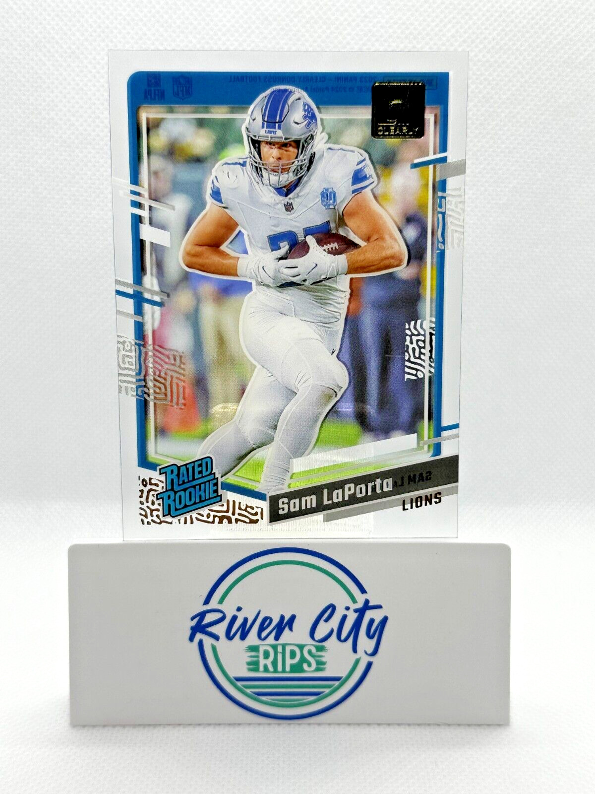 Sam LaPorta 🦁 - Gold Foil Rated Rookie - 2023 Clearly Donruss - Lions #81