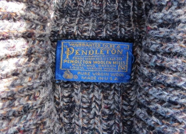 Vtg 60s 70s PENDLETON USA Men’s sz M 100% Wool Cardigan Sweater Pockets Grandpa - Image 4 of 4