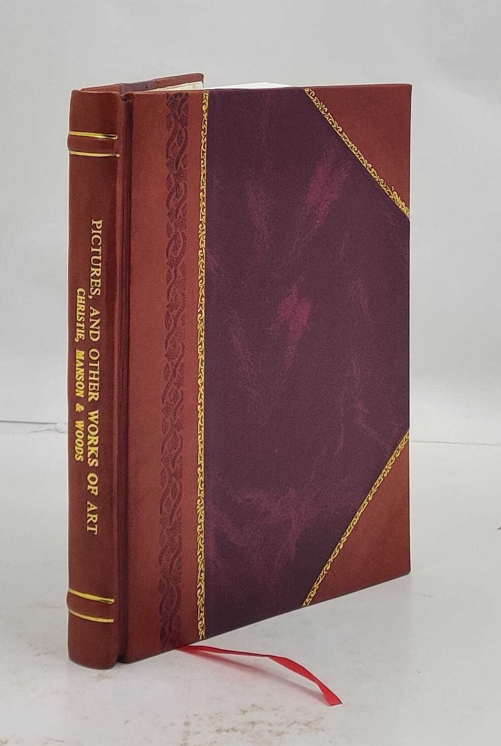 Vintage Illustrated Leather Bound Art Collection Catalog